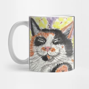 Happy Calico cat face art Mug